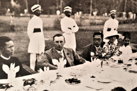Aung San and MA Rashid who were Vice President and President of Rangoon U Students Union with the British governor Sir Dorman Smith in 1930s FORSEA